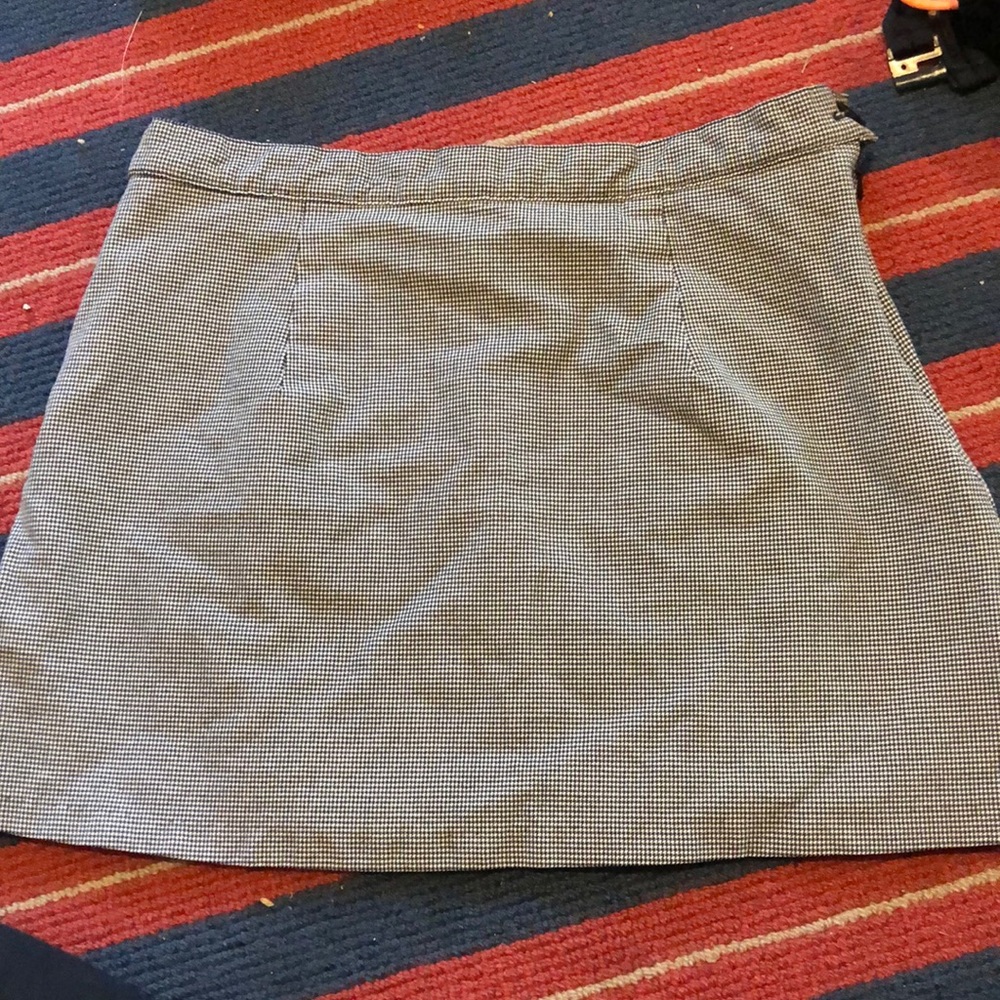 Houndstooth Print Mini Skirt